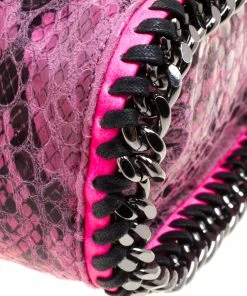 Best deal ⭐ Stella McCartney Pink Faux Python Small Falabella Tote For 👩 Women 🧨 -Stella McCartney Shop luxury women stella mccartney used handbags p114310 0011