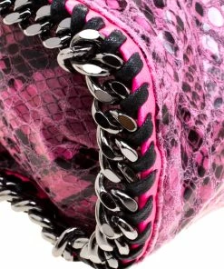Best deal ⭐ Stella McCartney Pink Faux Python Small Falabella Tote For 👩 Women 🧨 -Stella McCartney Shop luxury women stella mccartney used handbags p114310 0012
