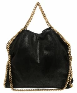 Buy ✔️ Stella McCartney Black Shaggy Deer Faux Leather Small Falabella Tote For 👩 Women 😀
