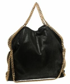 Buy ✔️ Stella McCartney Black Shaggy Deer Faux Leather Small Falabella Tote For 👩 Women 😀 -Stella McCartney Shop luxury women stella mccartney used handbags p115187 003