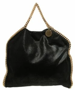 Buy ✔️ Stella McCartney Black Shaggy Deer Faux Leather Small Falabella Tote For 👩 Women 😀 -Stella McCartney Shop luxury women stella mccartney used handbags p115187 004