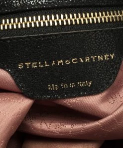 Buy ✔️ Stella McCartney Black Shaggy Deer Faux Leather Small Falabella Tote For 👩 Women 😀 -Stella McCartney Shop luxury women stella mccartney used handbags p115187 008