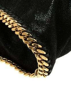Buy ✔️ Stella McCartney Black Shaggy Deer Faux Leather Small Falabella Tote For 👩 Women 😀 -Stella McCartney Shop luxury women stella mccartney used handbags p115187 010