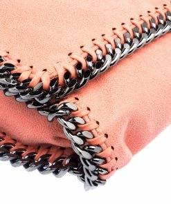 Buy 🎉 Stella McCartney Peach Faux Leather Falabella Shoulder Bag For 👩 Women ⭐ -Stella McCartney Shop luxury women stella mccartney used handbags p117806 0011