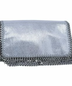 Coupon 🎉 Stella McCartney Silver Faux Leather Falabella Clutch For 👩 Women 🔥 -Stella McCartney Shop luxury women stella mccartney used handbags p11882 003