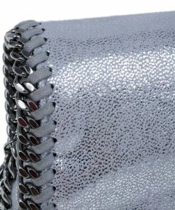 Coupon 🎉 Stella McCartney Silver Faux Leather Falabella Clutch For 👩 Women 🔥 -Stella McCartney Shop luxury women stella mccartney used handbags p11882 007