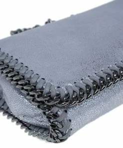 Coupon 🎉 Stella McCartney Silver Faux Leather Falabella Clutch For 👩 Women 🔥 -Stella McCartney Shop luxury women stella mccartney used handbags p11882 011