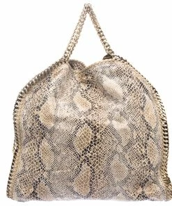 Best deal 👏 Stella McCartney Beige Faux Python Small Falabella Tote For 👩 Women 🧨 -Stella McCartney Shop luxury women stella mccartney used handbags p119297 004