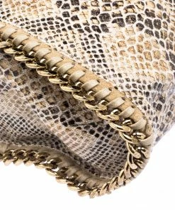 Best deal 👏 Stella McCartney Beige Faux Python Small Falabella Tote For 👩 Women 🧨 -Stella McCartney Shop luxury women stella mccartney used handbags p119297 011