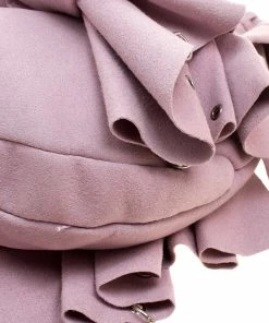 Wholesale 👍 Stella McCartney Pink Faux Suede Pleated Shoulder Bag For 👩 Women ⌛ -Stella McCartney Shop luxury women stella mccartney used handbags p123254 012