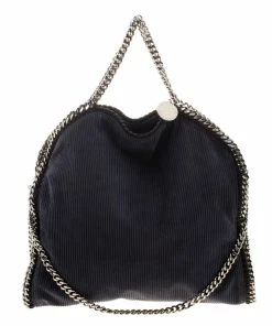 Budget 🔔 Stella McCartney Blue Corduroy Small Falabella Tote For 👩 Women 🤩