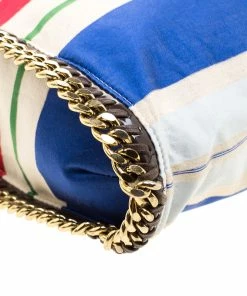 Top 10 👍 Stella McCartney Multicolor Striped Canvas Small Falabella Tote For 👩 Women 🎁 -Stella McCartney Shop luxury women stella mccartney used handbags p125712 0010