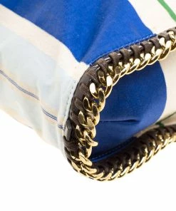Top 10 👍 Stella McCartney Multicolor Striped Canvas Small Falabella Tote For 👩 Women 🎁 -Stella McCartney Shop luxury women stella mccartney used handbags p125712 0011