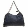Outlet 👏 Stella McCartney Black Denim Falabella Shopper Tote For 👩 Women ❤️ -Stella McCartney Shop luxury women stella mccartney used handbags p126522 001