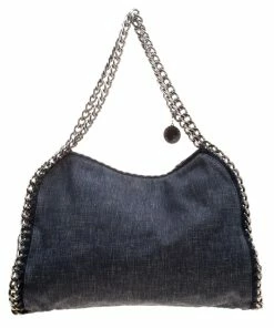 Outlet ๐ Stella McCartney Black Denim Falabella Shopper Tote For ๐ฉ Women โค๏ธ