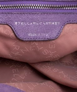 Cheap 🎉 Stella McCartney Purple Faux Leather Falabella Fold Over Tote For 👩 Women 👍 -Stella McCartney Shop luxury women stella mccartney used handbags p129865 0009