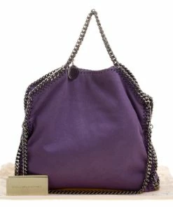 Cheap 🎉 Stella McCartney Purple Faux Leather Falabella Fold Over Tote For 👩 Women 👍 -Stella McCartney Shop luxury women stella mccartney used handbags p129865 0010