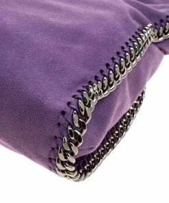 Cheap 🎉 Stella McCartney Purple Faux Leather Falabella Fold Over Tote For 👩 Women 👍 -Stella McCartney Shop luxury women stella mccartney used handbags p129865 0011