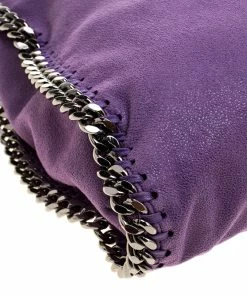 Cheap 🎉 Stella McCartney Purple Faux Leather Falabella Fold Over Tote For 👩 Women 👍 -Stella McCartney Shop luxury women stella mccartney used handbags p129865 0012