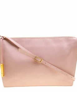 Flash Sale 🎉 Stella McCartney Pink Faux Leather And Canvas Shoulder Bag For 👩 Women ⭐