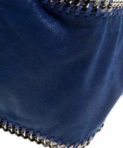Promo 🤩 Stella McCartney Blue Faux Leather Falabella Hobo For 👩 Women 🎉 -Stella McCartney Shop luxury women stella mccartney used handbags p132988 0011