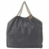 Hot Sale 🧨 Stella McCartney Navy Shaggy Deer Faux-Leather Falabella Fold Over Tote For 👩 Women 🧨 -Stella McCartney Shop luxury women stella mccartney used handbags p133906 001