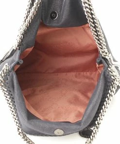 Hot Sale 🧨 Stella McCartney Navy Shaggy Deer Faux-Leather Falabella Fold Over Tote For 👩 Women 🧨 -Stella McCartney Shop luxury women stella mccartney used handbags p133906 005