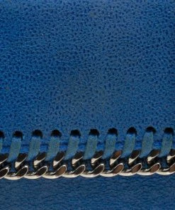 Best Pirce ⭐ Stella McCartney Blue Faux Suede Falabella Phone Wallet On Chain For 👩 Women 🔔 -Stella McCartney Shop luxury women stella mccartney used handbags p134571 005