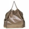 Top 10 😀 Stella McCartney Dark Beige Faux Leather Falabella Fold Over Tote For 👩 Women 🌟