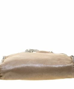 Top 10 😀 Stella McCartney Dark Beige Faux Leather Falabella Fold Over Tote For 👩 Women 🌟 -Stella McCartney Shop luxury women stella mccartney used handbags p136125 006