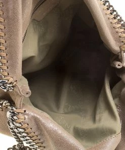 Top 10 😀 Stella McCartney Dark Beige Faux Leather Falabella Fold Over Tote For 👩 Women 🌟 -Stella McCartney Shop luxury women stella mccartney used handbags p136125 007