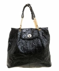 Outlet ๐ Stella McCartney Black ๐งฅ Coated Fabric Shoulder Bag For ๐ฉ Women ๐งจ