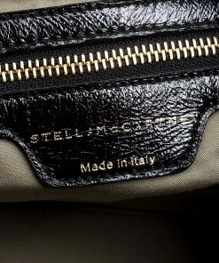 Outlet 🔔 Stella McCartney Black 🧥 Coated Fabric Shoulder Bag For 👩 Women 🧨 -Stella McCartney Shop luxury women stella mccartney used handbags p137653 008