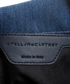 Deals ✔️ Stella McCartney Blue Denim Embroidered Mini Falabella Tote For 👩 Women 🌟 -Stella McCartney Shop luxury women stella mccartney used handbags p139410 0009