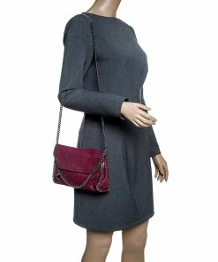 Cheapest ❤️ Stella McCartney Burgundy Faux Leather Falabella Shoulder Bag For 👩 Women ⭐ -Stella McCartney Shop luxury women stella mccartney used handbags p146004 002