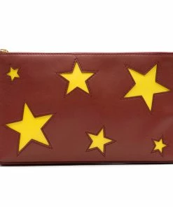Discount 🧨 Stella McCartney Two Tone Leather Cavendish Stars Clutch For 👩 Women 🥰 -Stella McCartney Shop luxury women stella mccartney used handbags p148116 003