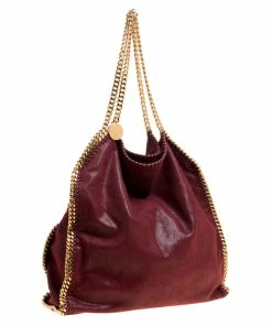 Wholesale ⌛ Stella McCartney Burgundy Faux Leather Large Falabella Tote For 👩 Women ✔️ -Stella McCartney Shop luxury women stella mccartney used handbags p149523 0003