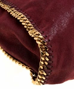 Wholesale ⌛ Stella McCartney Burgundy Faux Leather Large Falabella Tote For 👩 Women ✔️ -Stella McCartney Shop luxury women stella mccartney used handbags p149523 0010