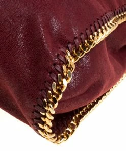 Wholesale ⌛ Stella McCartney Burgundy Faux Leather Large Falabella Tote For 👩 Women ✔️ -Stella McCartney Shop luxury women stella mccartney used handbags p149523 0011