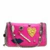 Cheapest 😉 Stella McCartney Pink Faux Leather Embellished Falabella Crossbody Bag For 👩 Women 😉