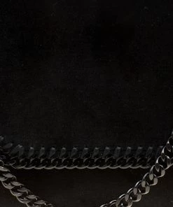 Top 10 💯 Stella McCartney Black Velvet Falabella Shoulder Bag For 👩 Women 🤩 -Stella McCartney Shop luxury women stella mccartney used handbags p156715 0005