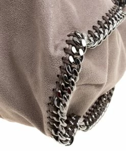 Best Sale 🎉 Stella McCartney Grey Faux Leather Large Falabella Tote For 👩 Women 🔔 -Stella McCartney Shop luxury women stella mccartney used handbags p165077 003