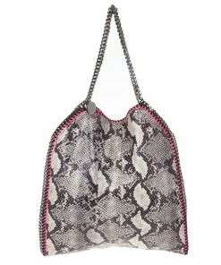 Promo 😉 Stella McCartney Animal Chalk Falabella Faux Snakeskin Tote For 👩 Women ⌛