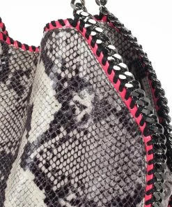 Promo 😉 Stella McCartney Animal Chalk Falabella Faux Snakeskin Tote For 👩 Women ⌛ -Stella McCartney Shop luxury women stella mccartney used handbags p16787 006