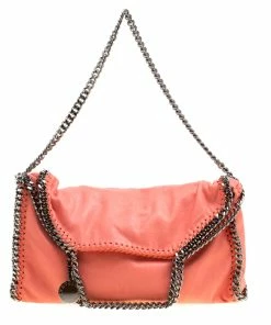 Wholesale 😍 Stella McCartney Coral Faux Leather Small Falabella Tote For 👩 Women 🔔 -Stella McCartney Shop luxury women stella mccartney used handbags p168077 003