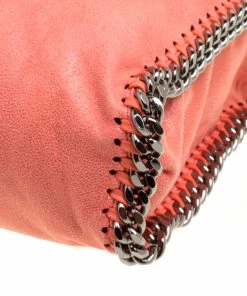 Wholesale 😍 Stella McCartney Coral Faux Leather Small Falabella Tote For 👩 Women 🔔 -Stella McCartney Shop luxury women stella mccartney used handbags p168077 004