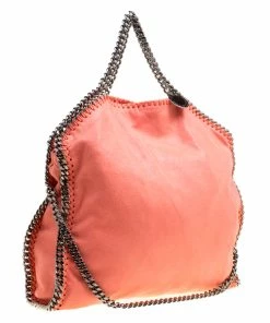 Wholesale 😍 Stella McCartney Coral Faux Leather Small Falabella Tote For 👩 Women 🔔 -Stella McCartney Shop luxury women stella mccartney used handbags p168077 008