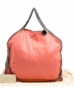 Wholesale 😍 Stella McCartney Coral Faux Leather Small Falabella Tote For 👩 Women 🔔 -Stella McCartney Shop luxury women stella mccartney used handbags p168077 011