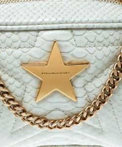 Cheap 👍 Stella McCartney Off White Faux Python Star Crossbody Bag For 👩 Women 💯 -Stella McCartney Shop luxury women stella mccartney used handbags p180984 008