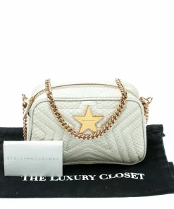 Cheap 👍 Stella McCartney Off White Faux Python Star Crossbody Bag For 👩 Women 💯 -Stella McCartney Shop luxury women stella mccartney used handbags p180984 010